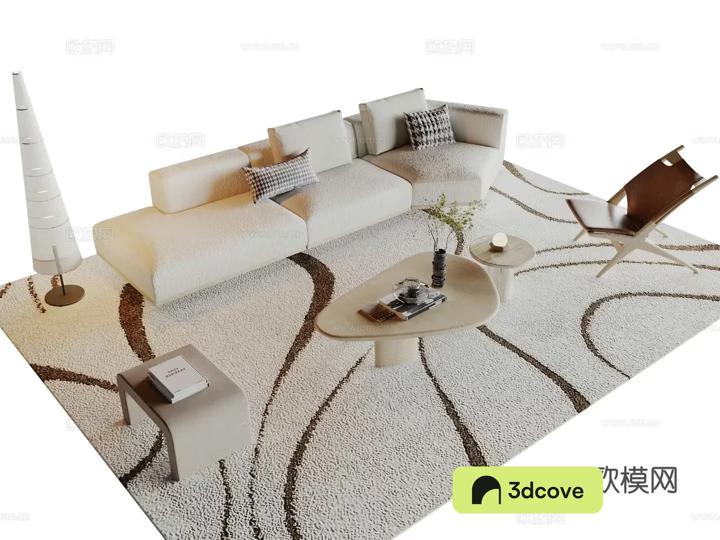 Cream style modular sofa