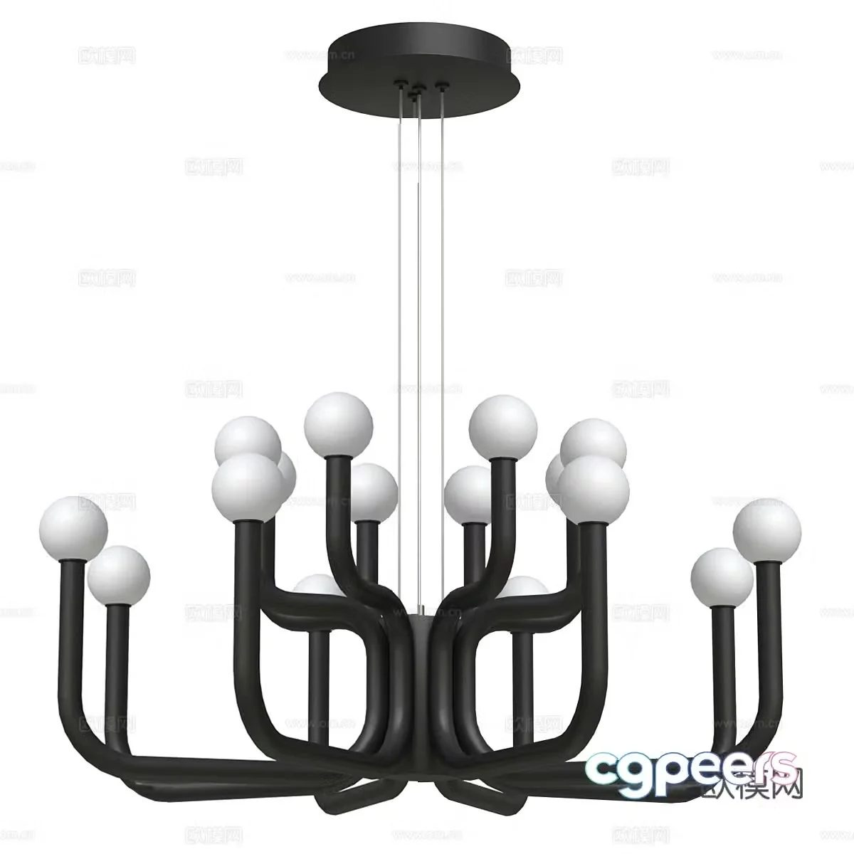 Modern simple chandelier chandelier simple chandelier dining chandelier living room chandelier 3d model