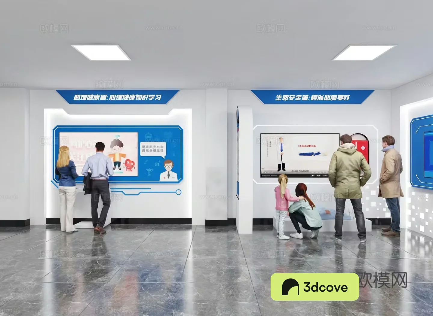 Modern CPR simulation room