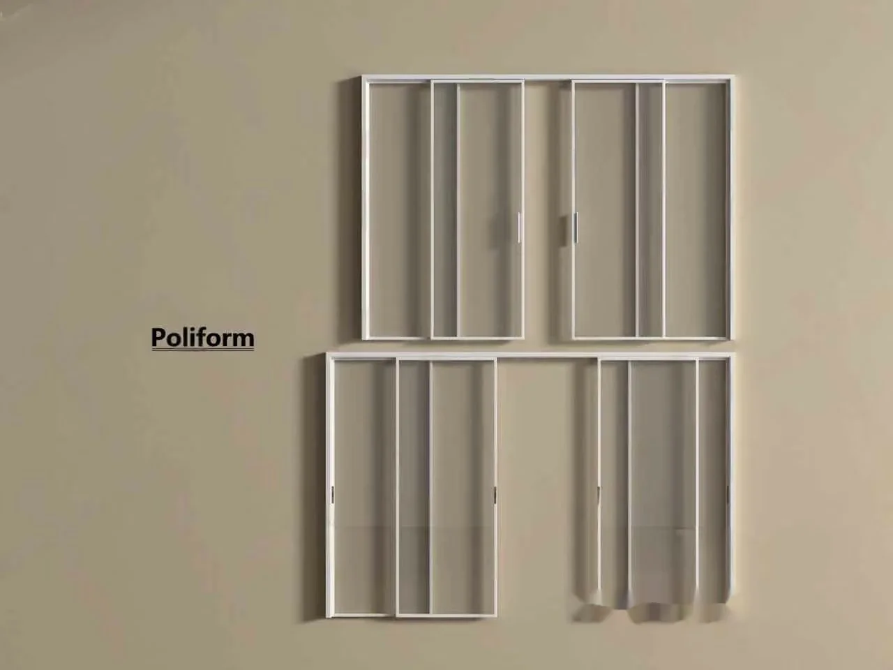 White Poliform Shelves 3D Model – 14646 – VRAY Render