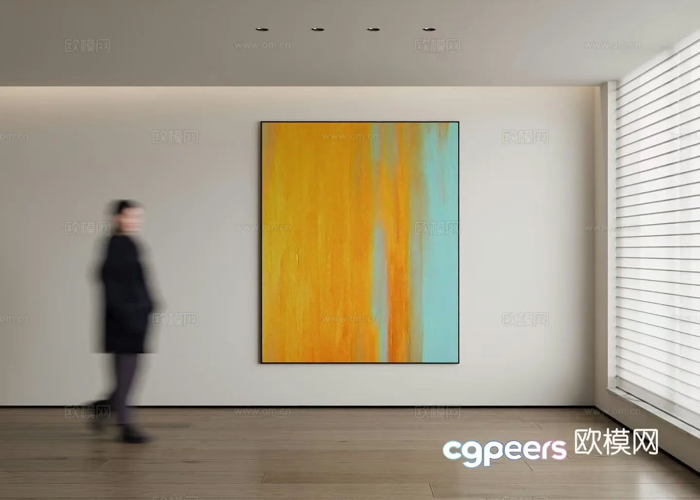 Modern Art Gallery 3D Model – 3162 – VRAY Render