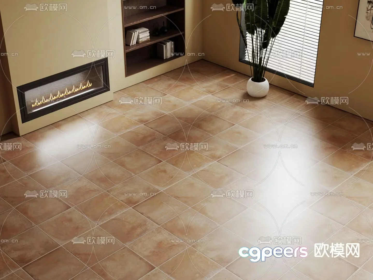 Retro floor tiles Antique tiles Matte tiles 3d model