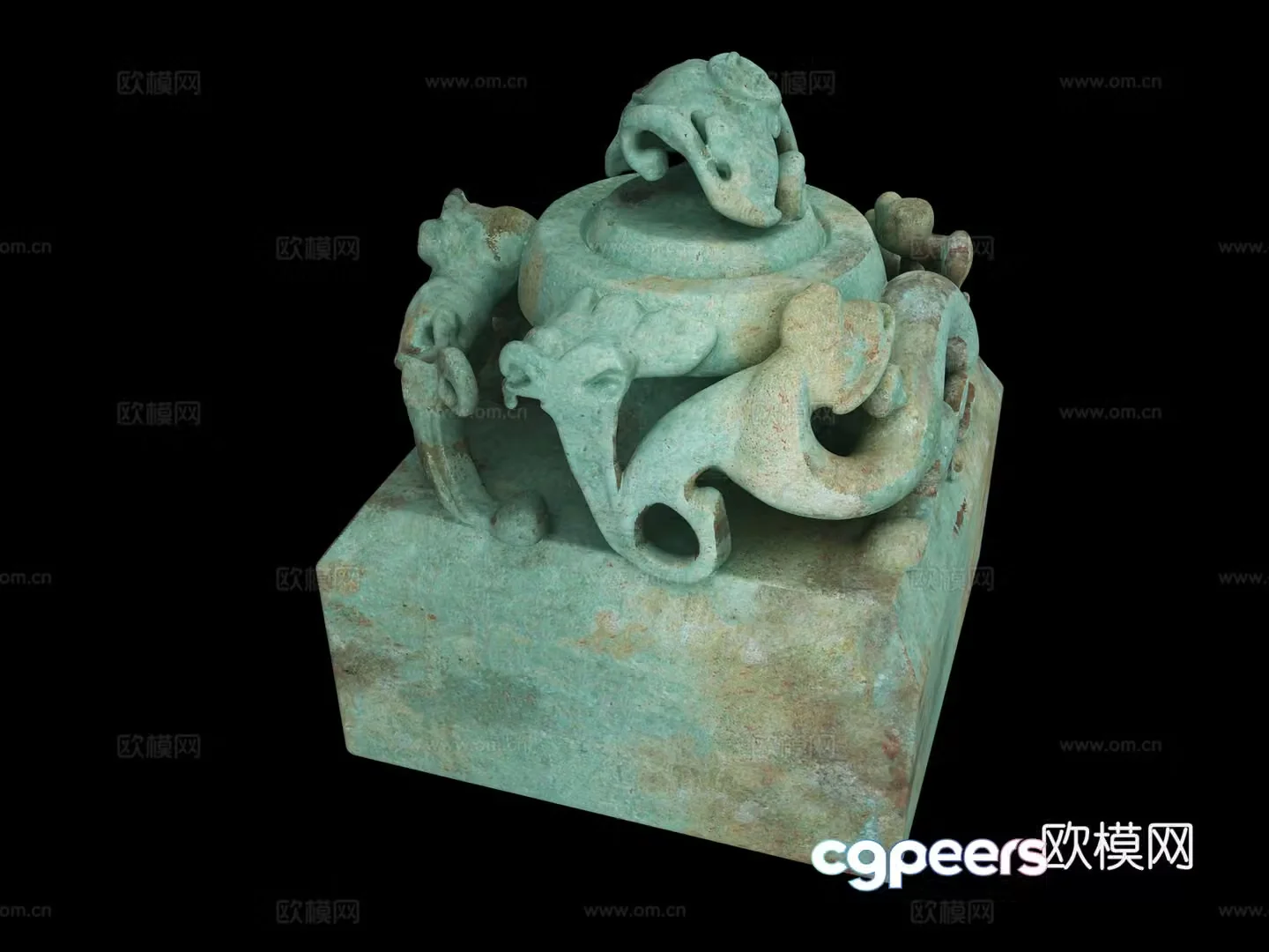 Chinese bronze ware bird Sanxingdui pottery figurines sacrifices antiques cultural relics artworks seals 3d models