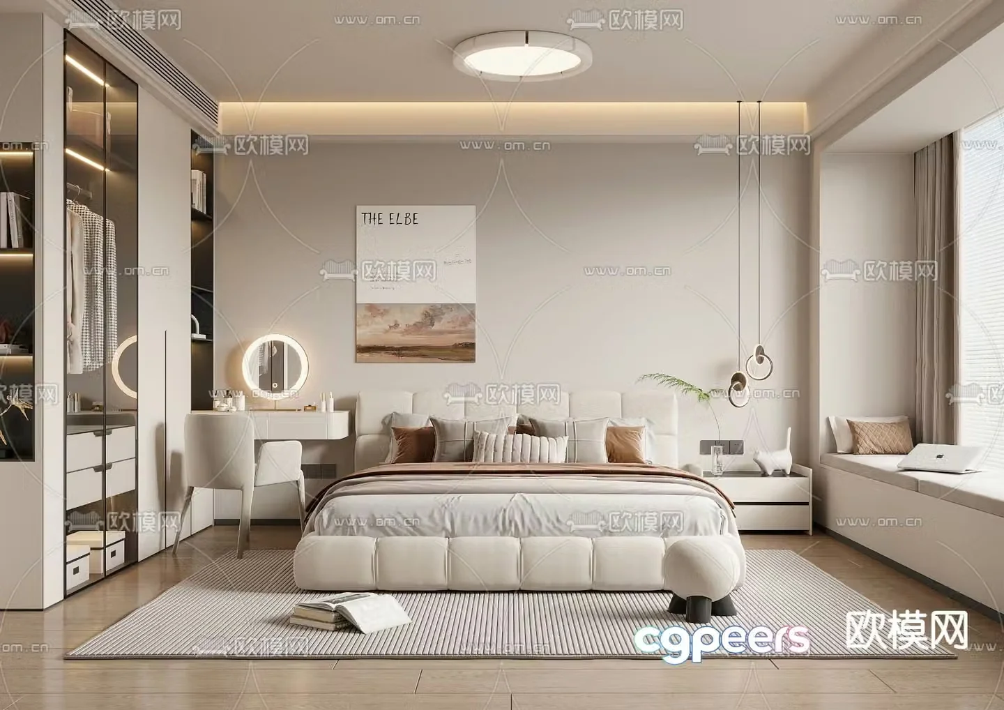 Modern bedroom Master bedroom Master room 3d model