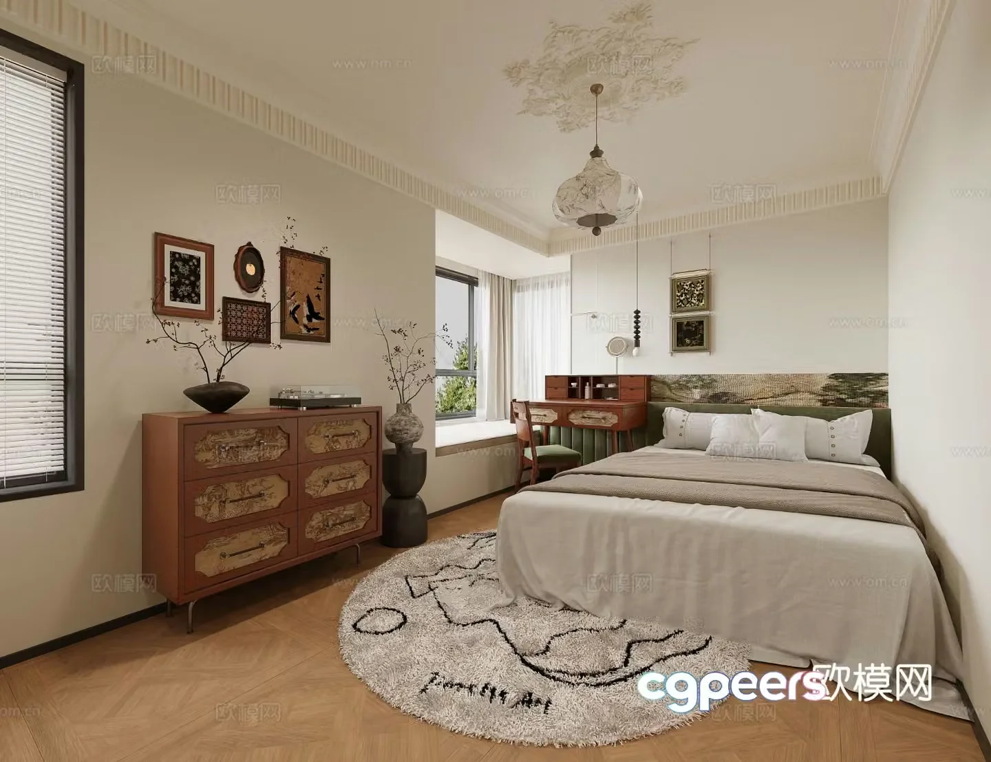 French bedroom master bedroom 3d model