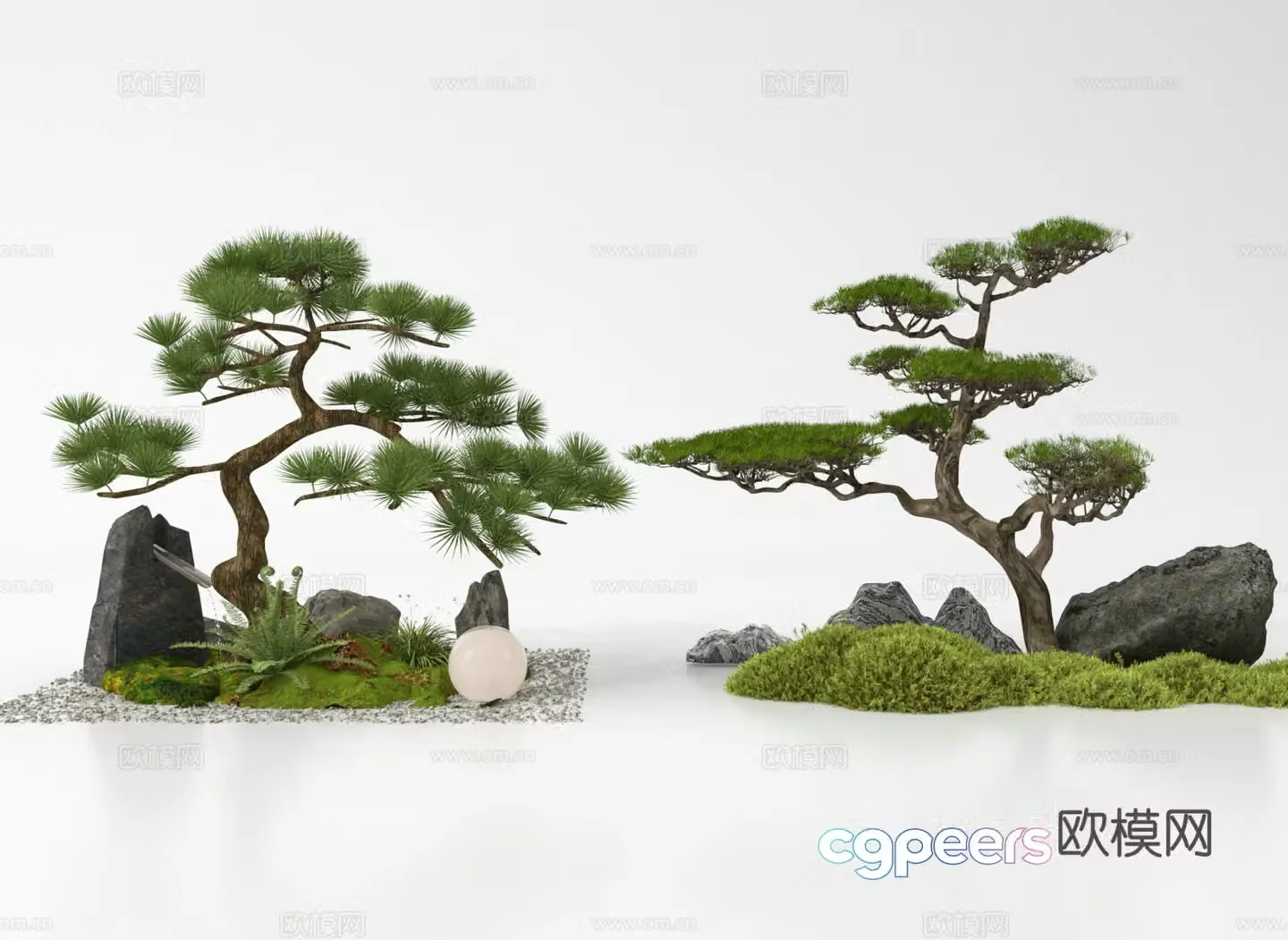 Landscape Pine Landscape Sketch Plant Landscape Garden Landscape 3D Model