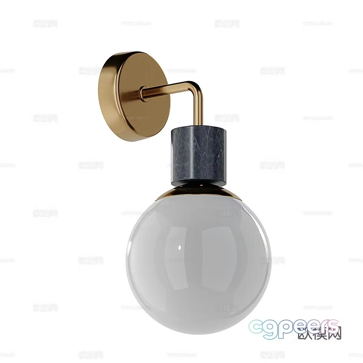 Modern simple and light luxury wall lamp Wall lamp Simple and light luxury wall lamp 3D model