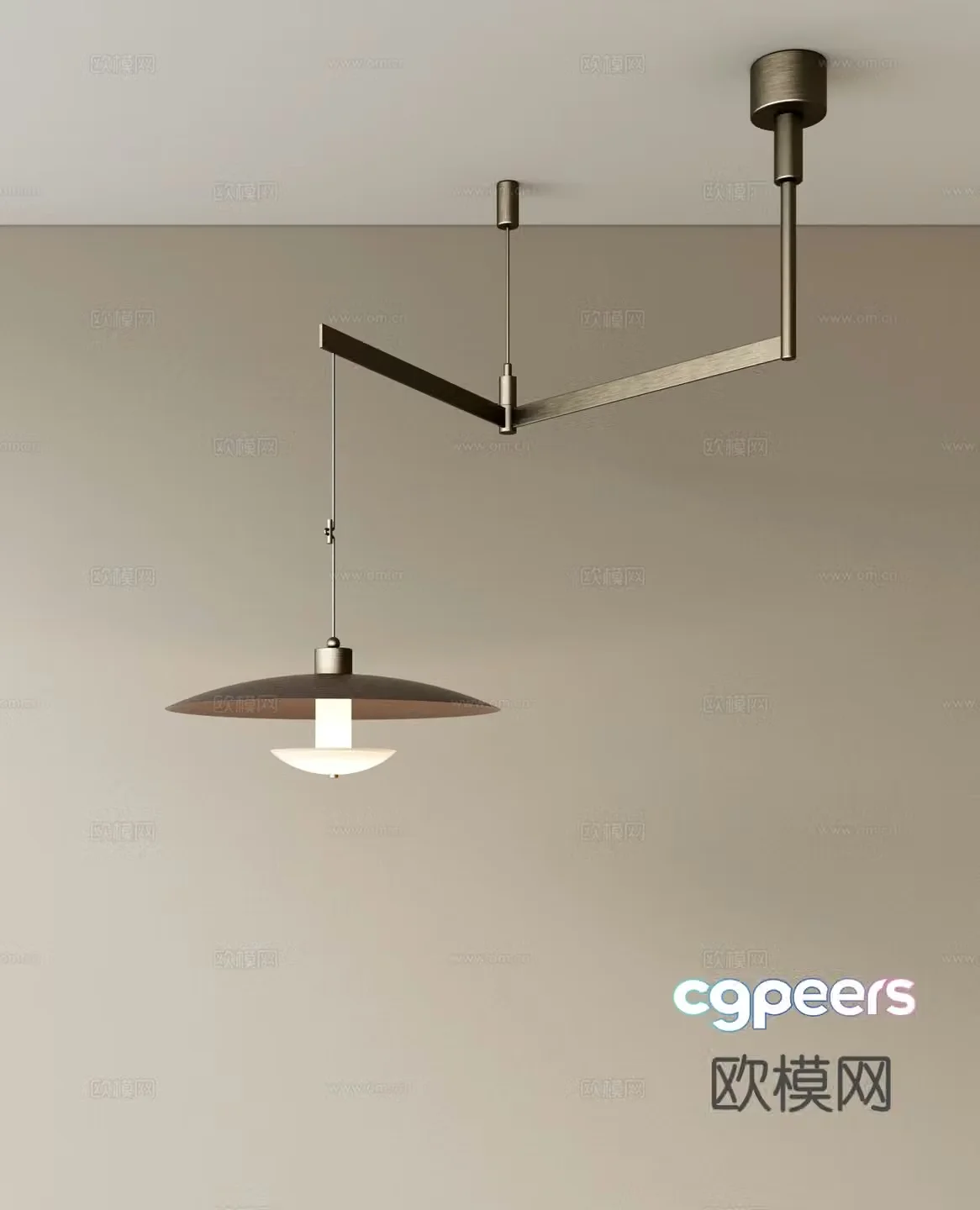Modern metal chandeliers restaurant chandeliers kitchen chandeliers 3d model
