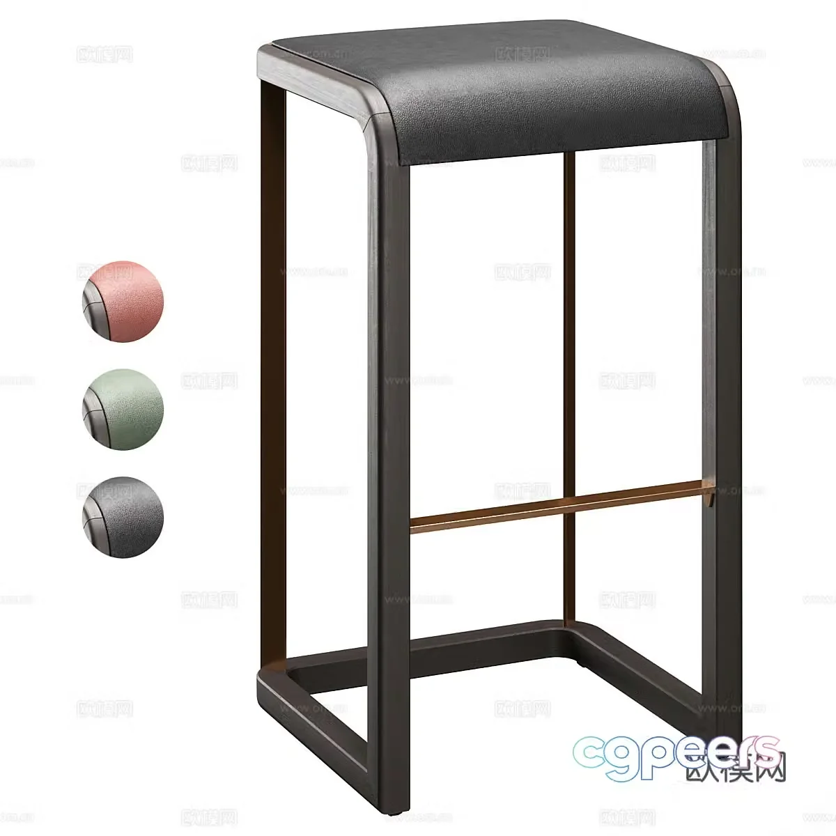 Modern bar stool bar chair 3d model