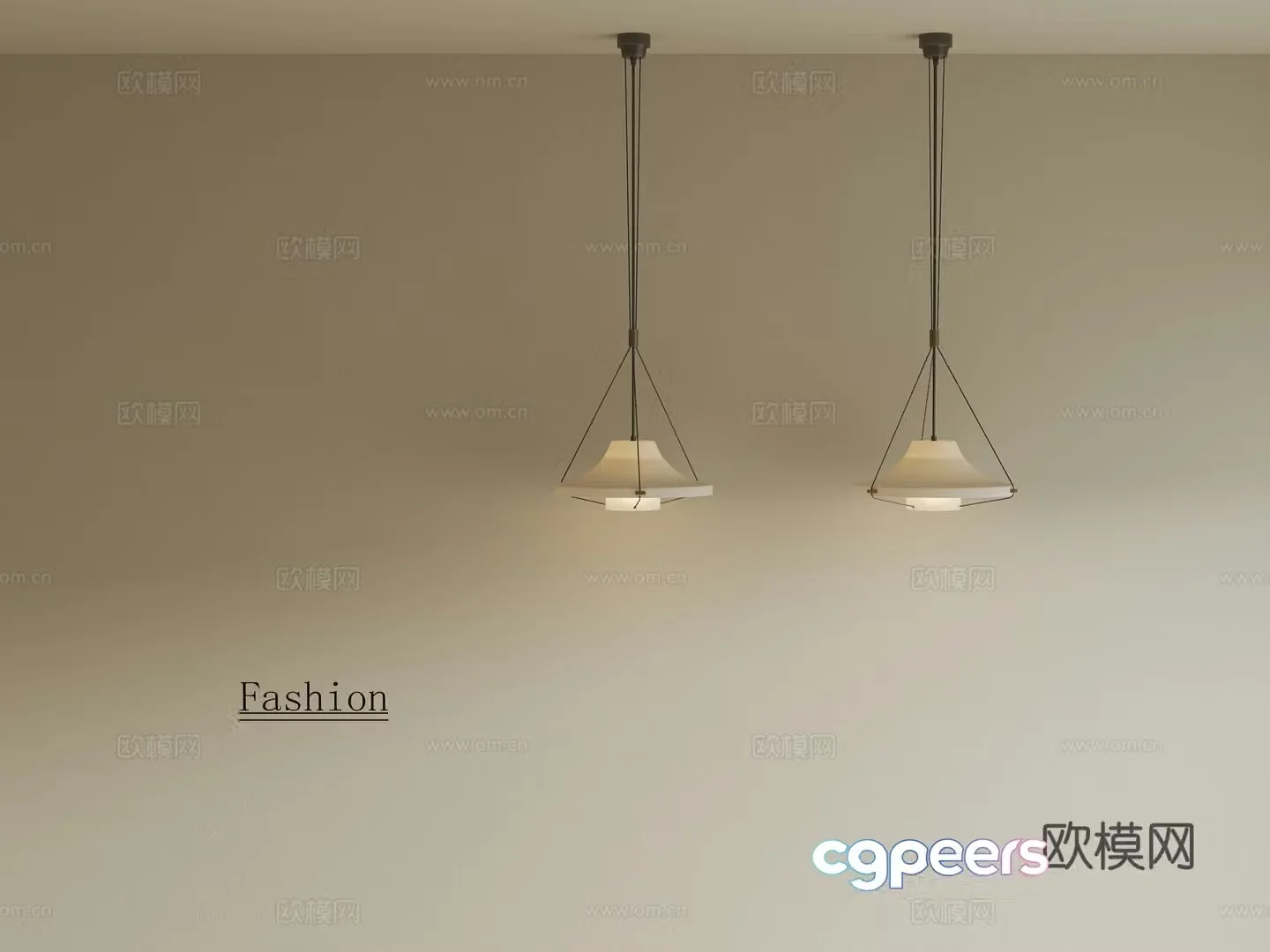 Chandelier Modern simple chandelier Line pull chandelier Small chandelier 3d model