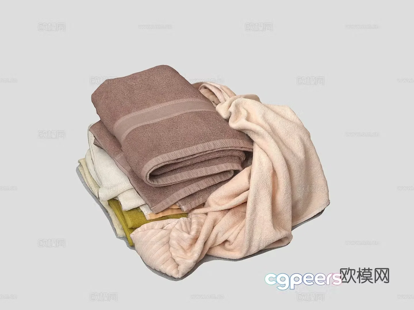 Towel cloth bath towel 3d model