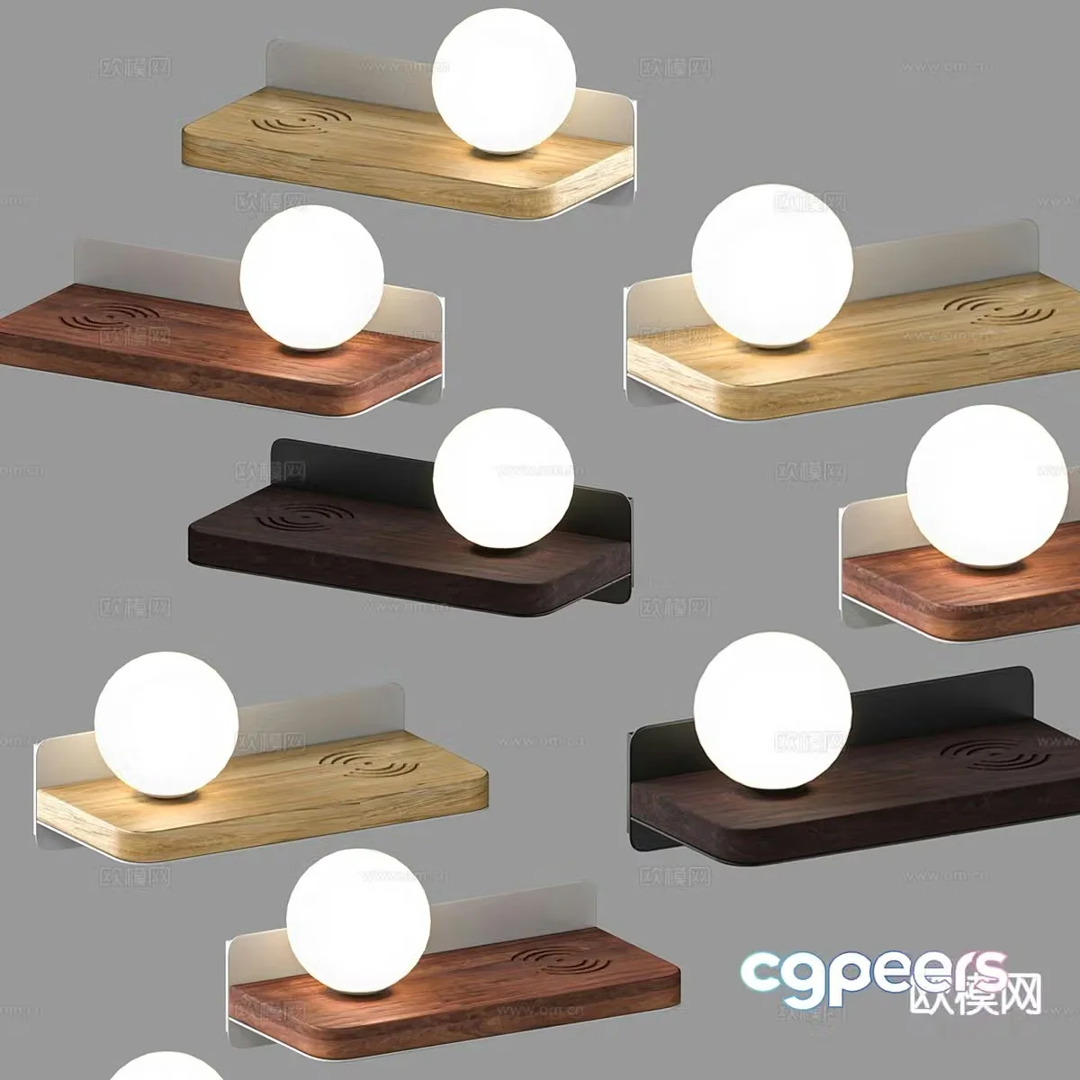 Nordic wall lamp ambient light 3d model