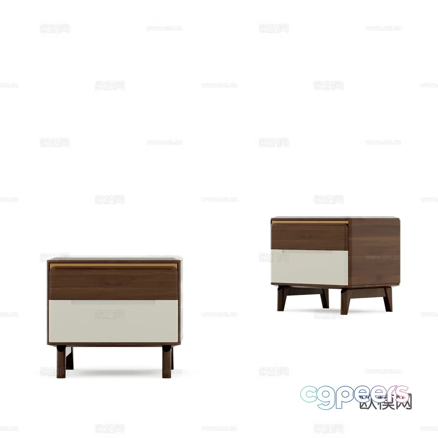 New Chinese style bedside table 3d model