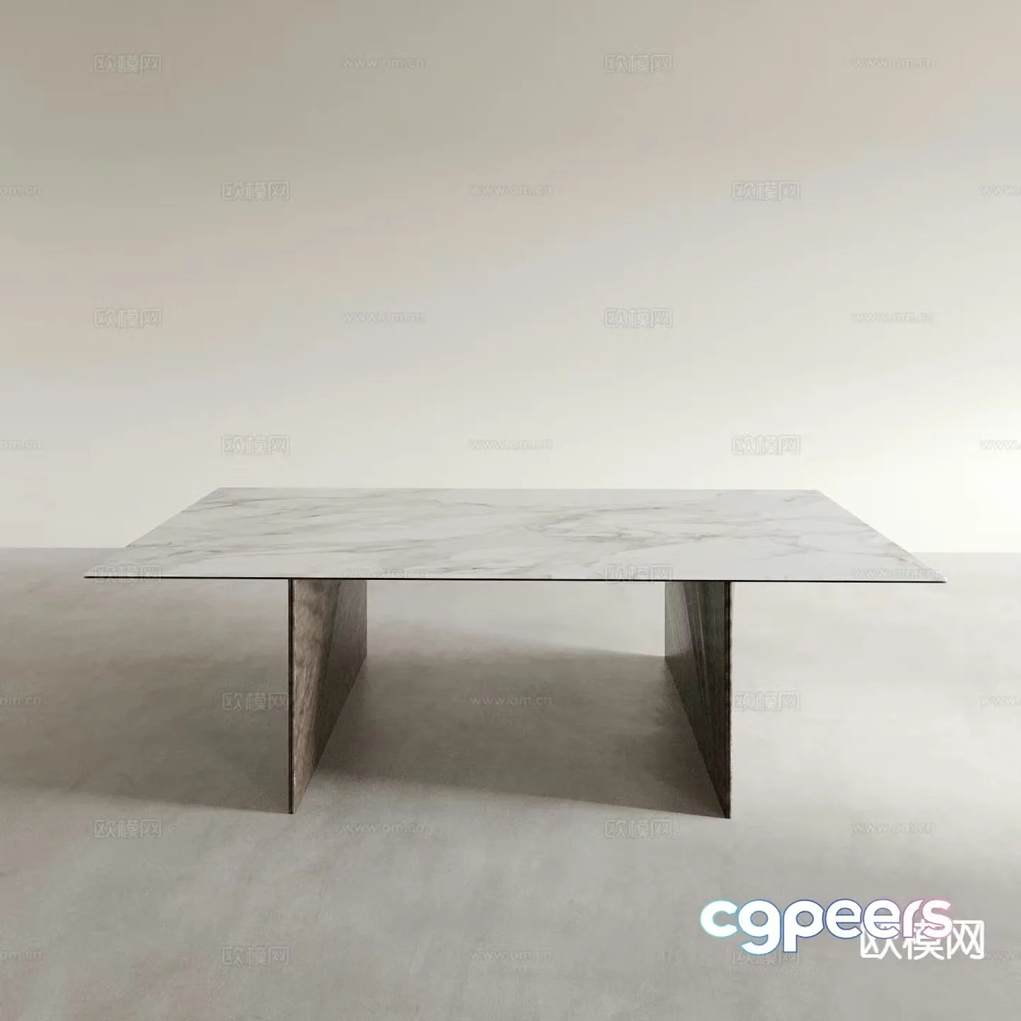 Modern dining table 3d model