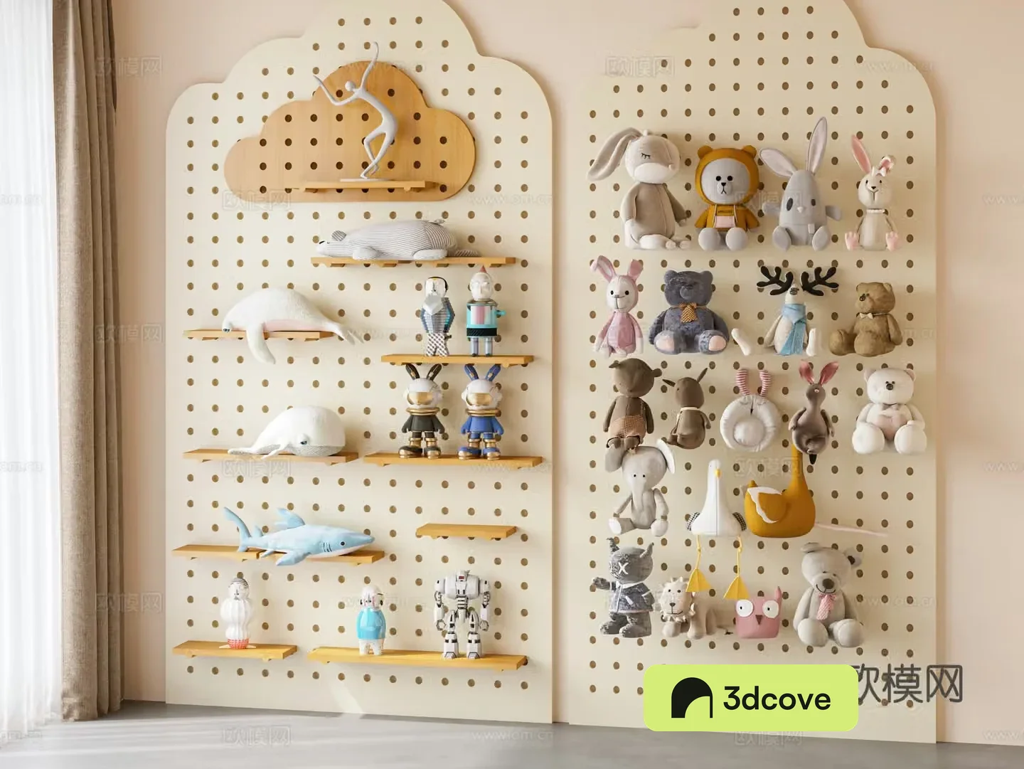 Children’s plush toys hole board children’s doll hole board wall decoration pendant toy doll children’s