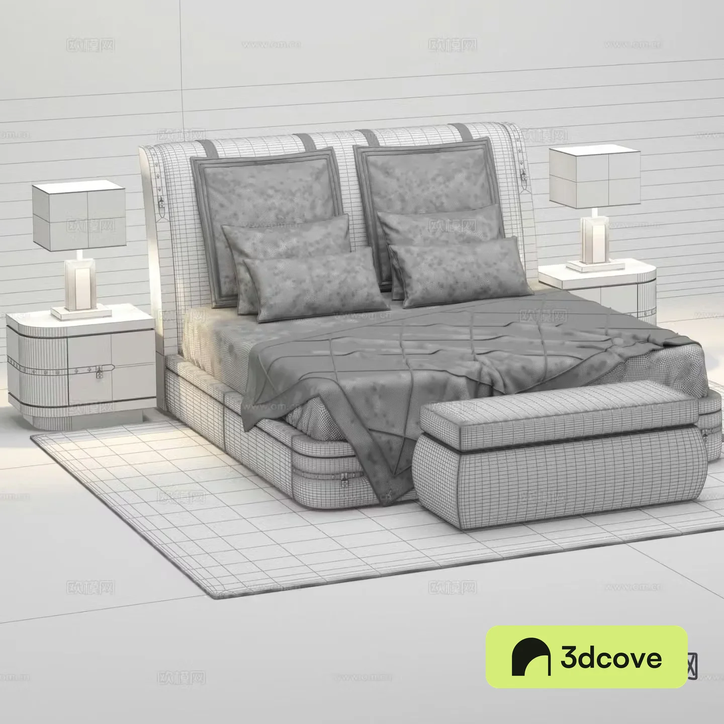 Modern double bed