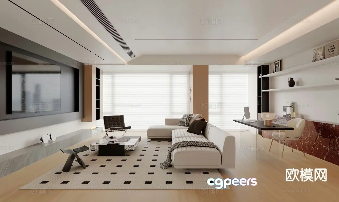 Modern living room 3d model