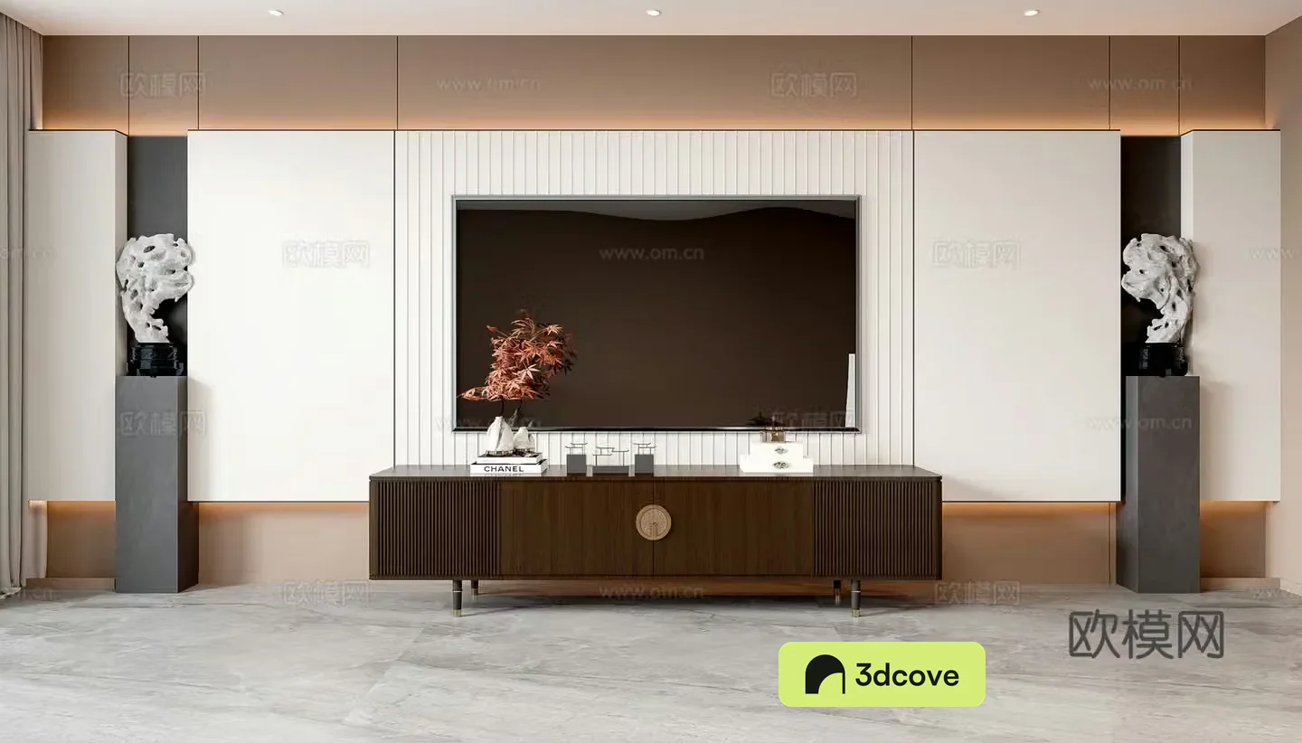 New Chinese TV background wall