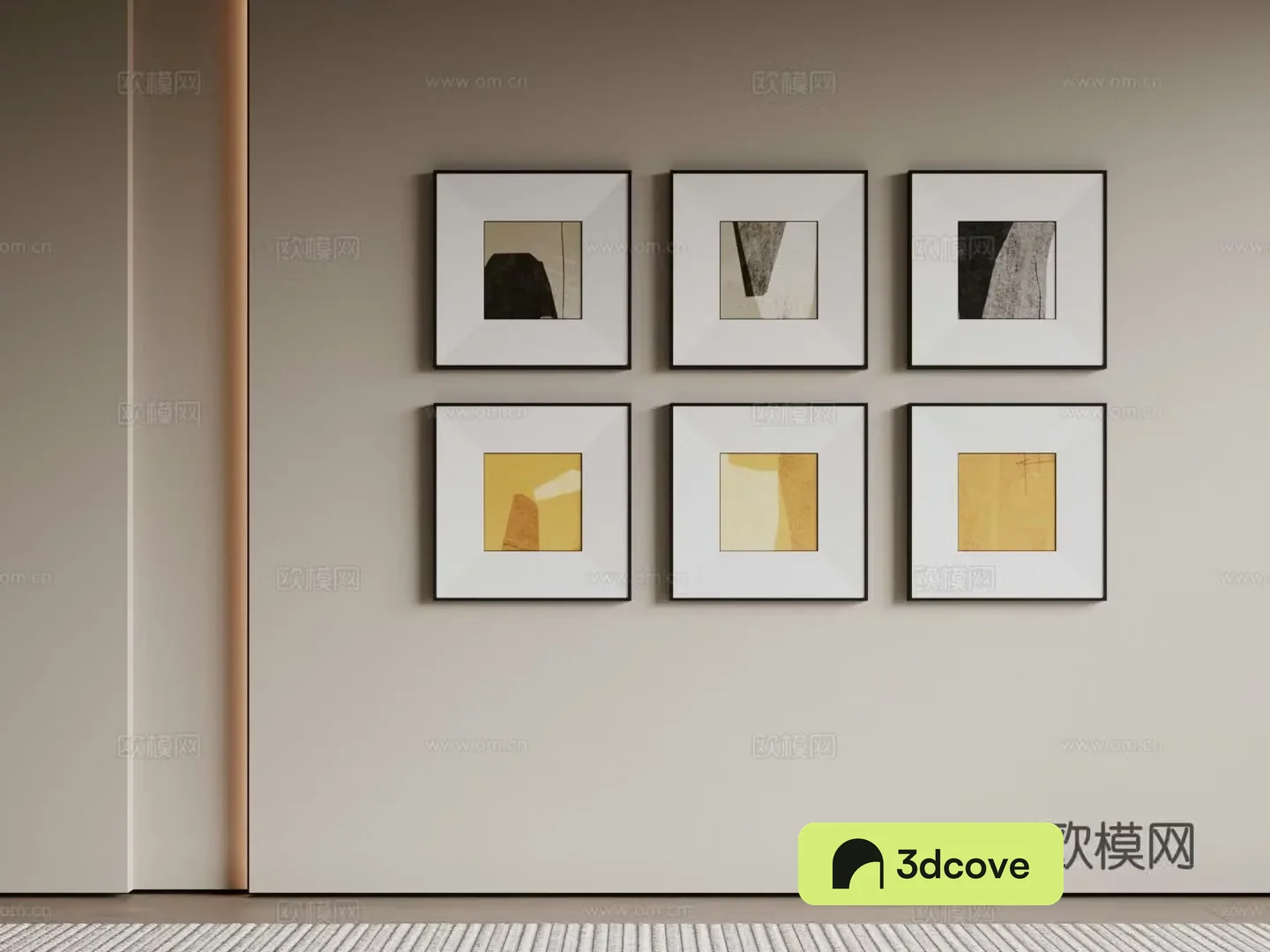 Modern minimalist decorative paintings Waviva medieval style hanging paintings cream style decoration paintings Italian style hanging paintings black and white