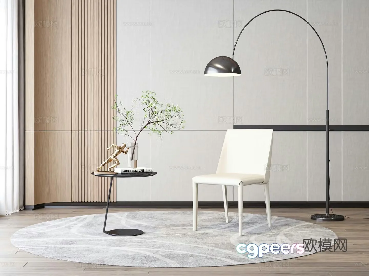 Single chair leisure chair 3d model