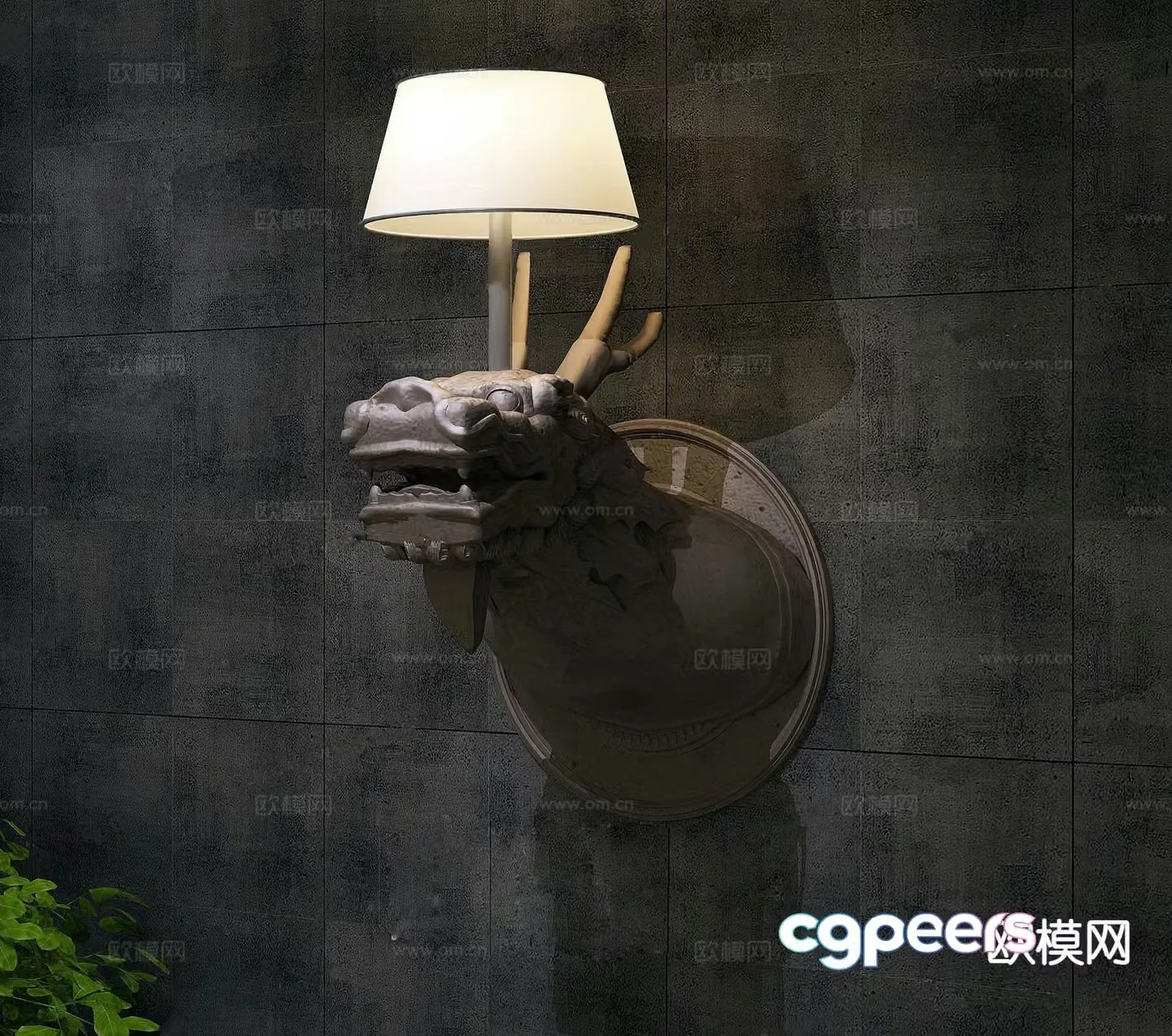 Chinese faucet wall lamp 3d model