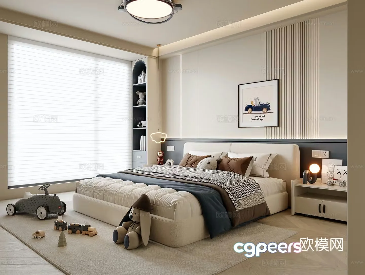 Modern children’s room 3d model