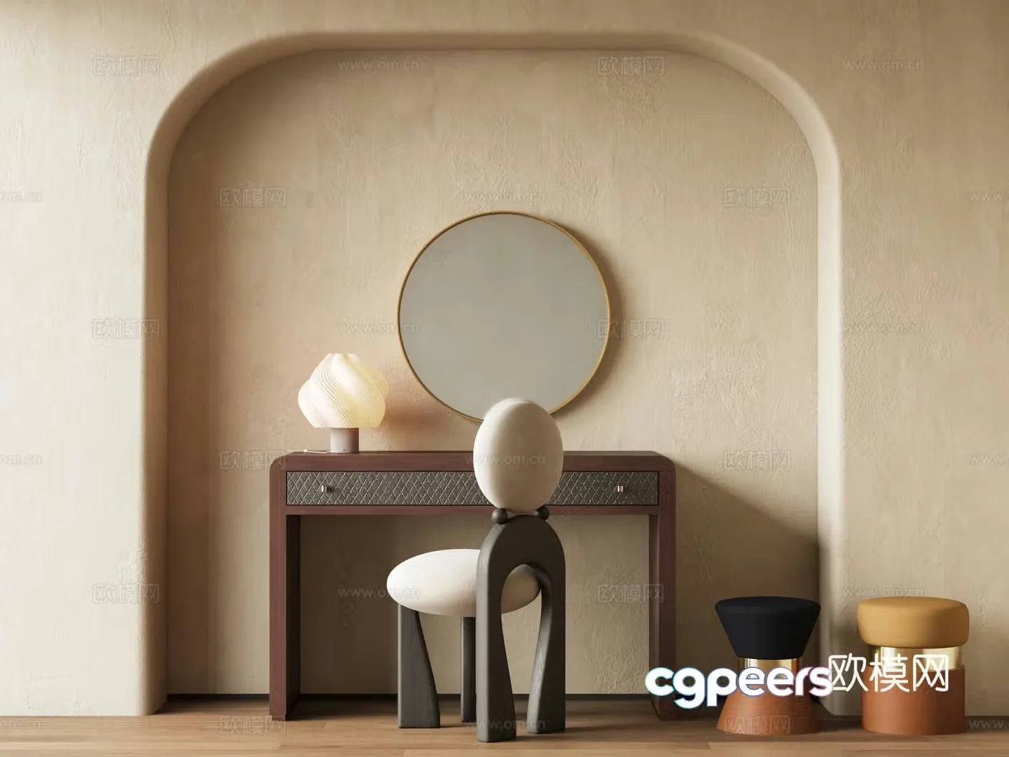 Medieval dressing table 3d model