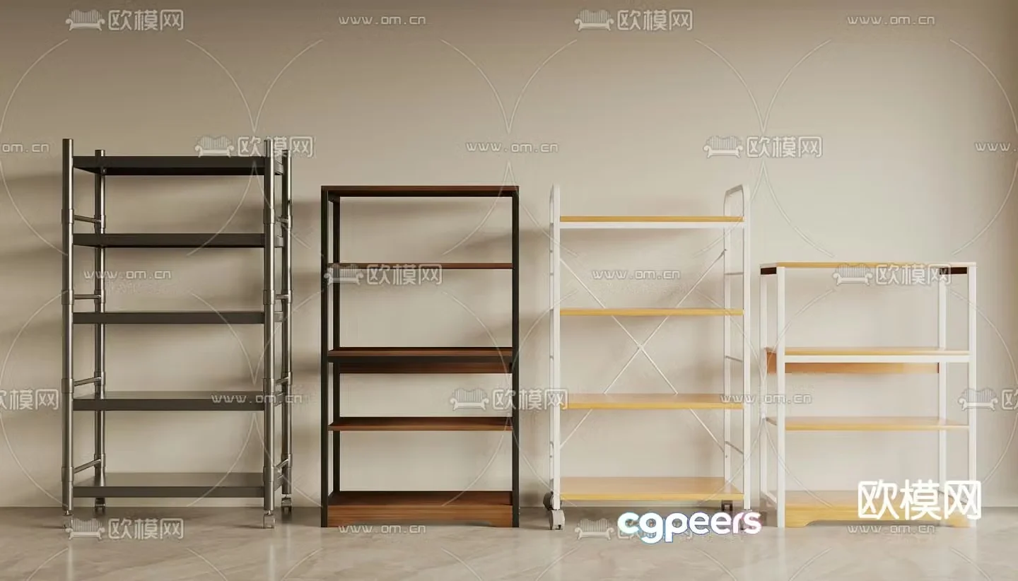 Storage rack Kitchen storage rack 3d model
