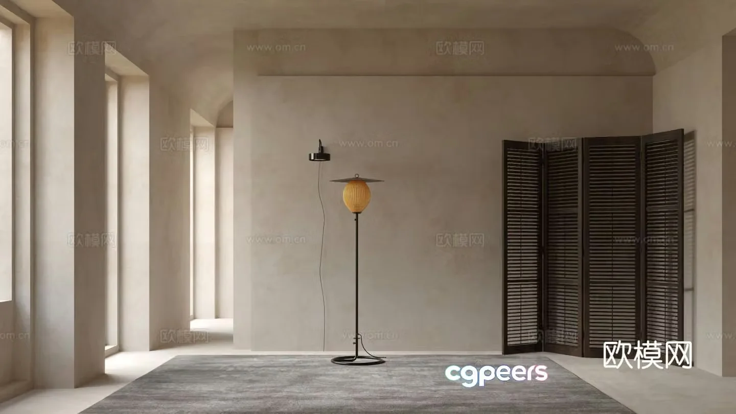 GUBI modern floor lamp 3d model