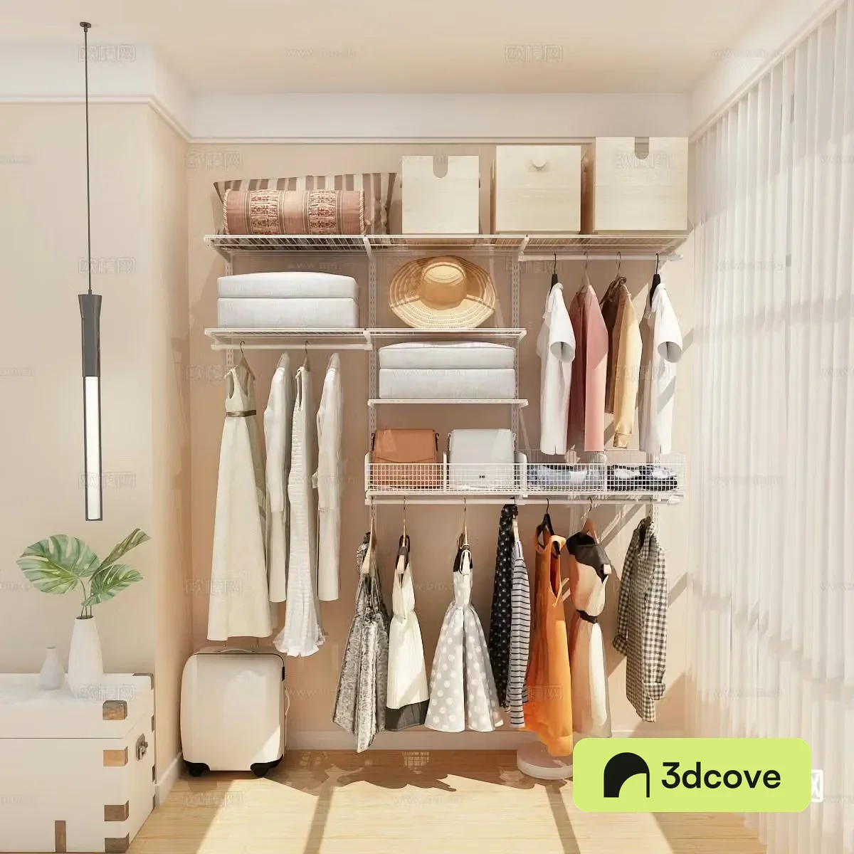 Modern walk-in closet