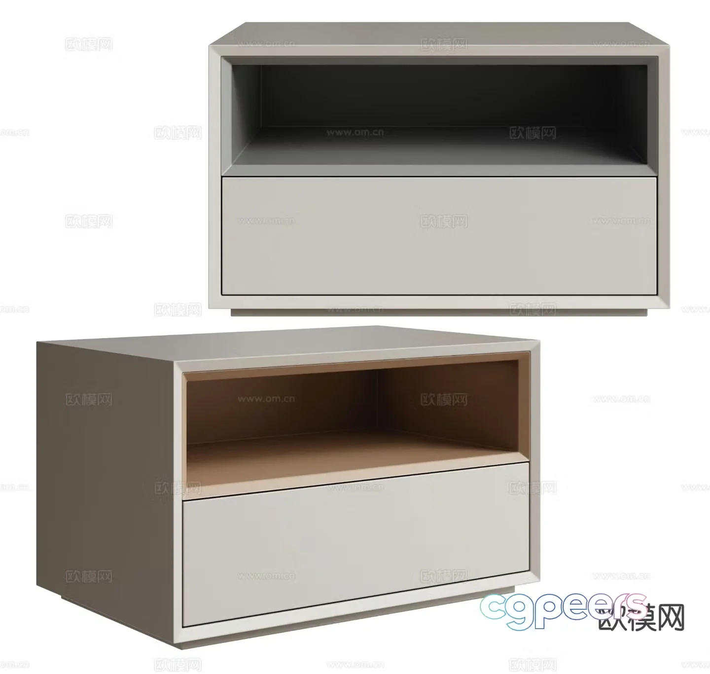 Modern bedside table 3d model