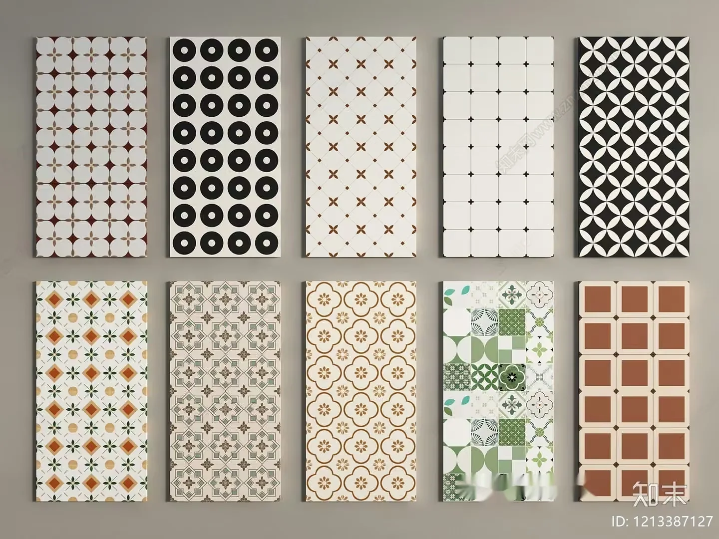 Tiled Wall Coverings 3D Model – 10249 – VRAY Render