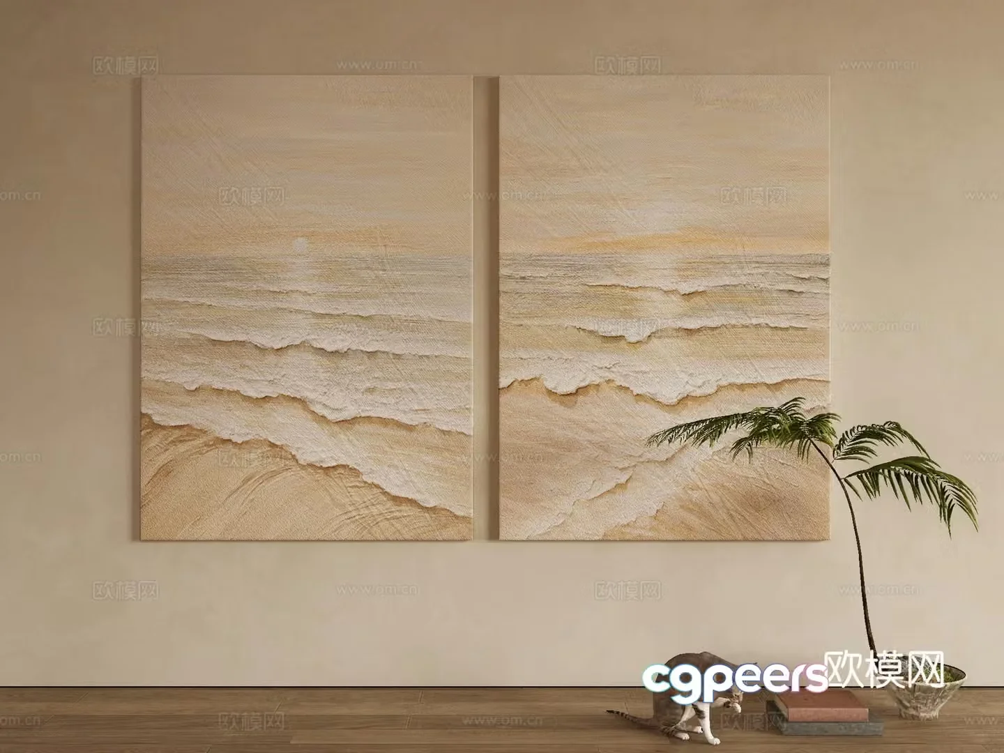 Modern decorative painting 3d model