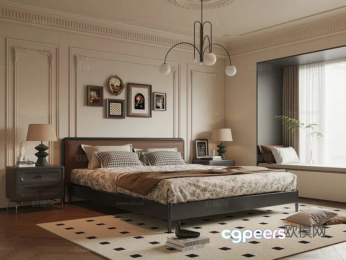 French medieval style home bedroom 3D model