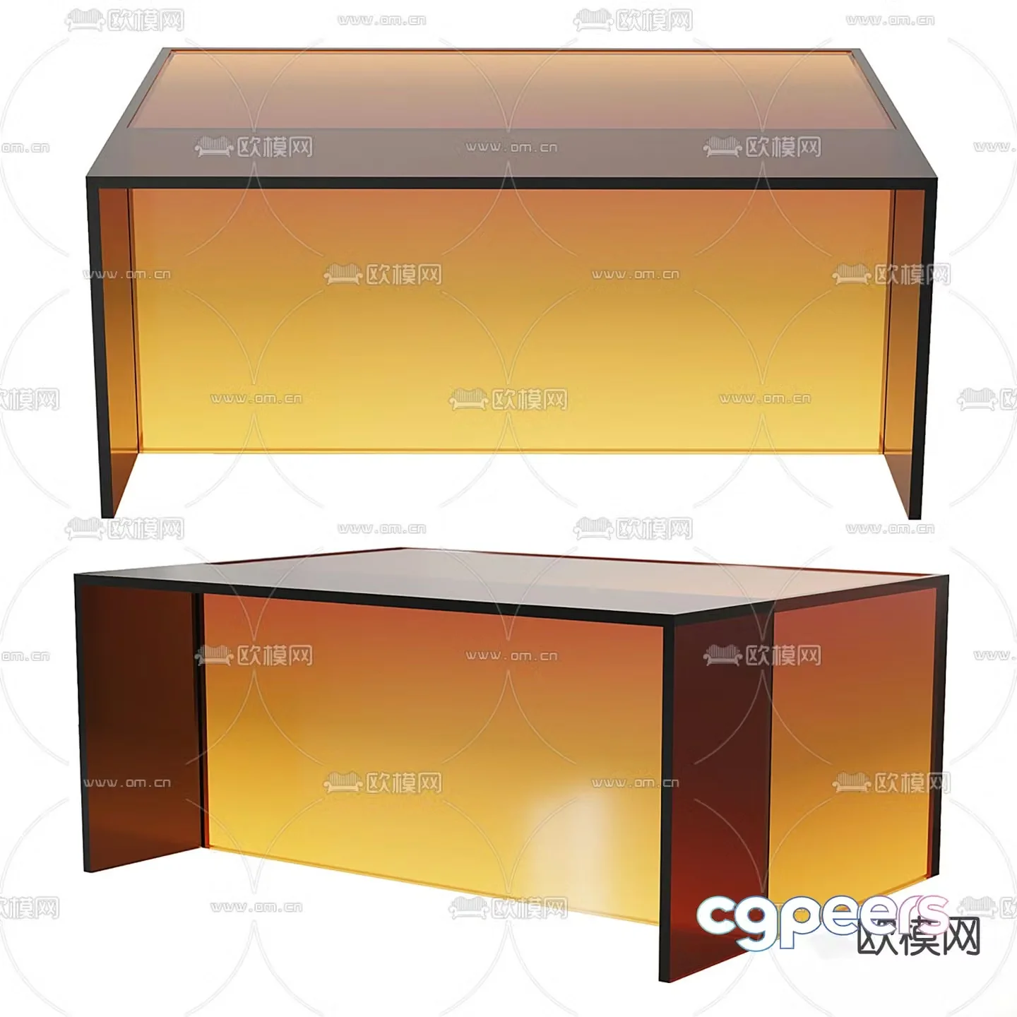 Acrylic bedside table 3d model