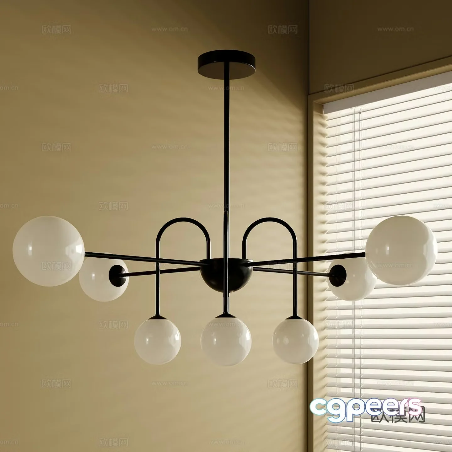 French chandeliers 3d model