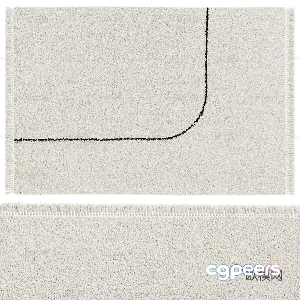 Modern fabric carpet 3d model