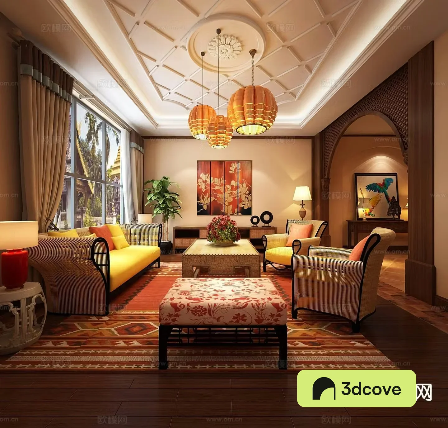 Southeast Asian living room