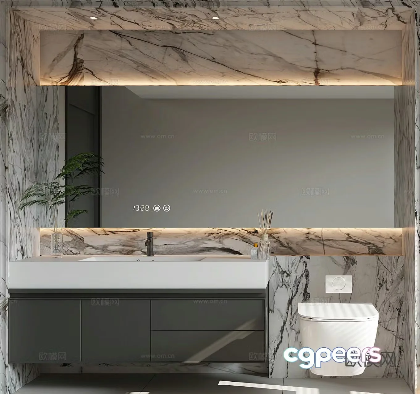 Modern bathroom cabinet 3d model