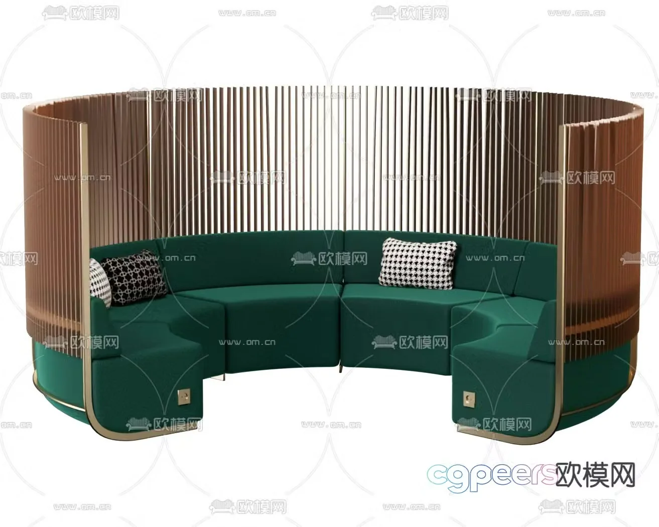 Modern shopping mall sofa booth sofa 3d model