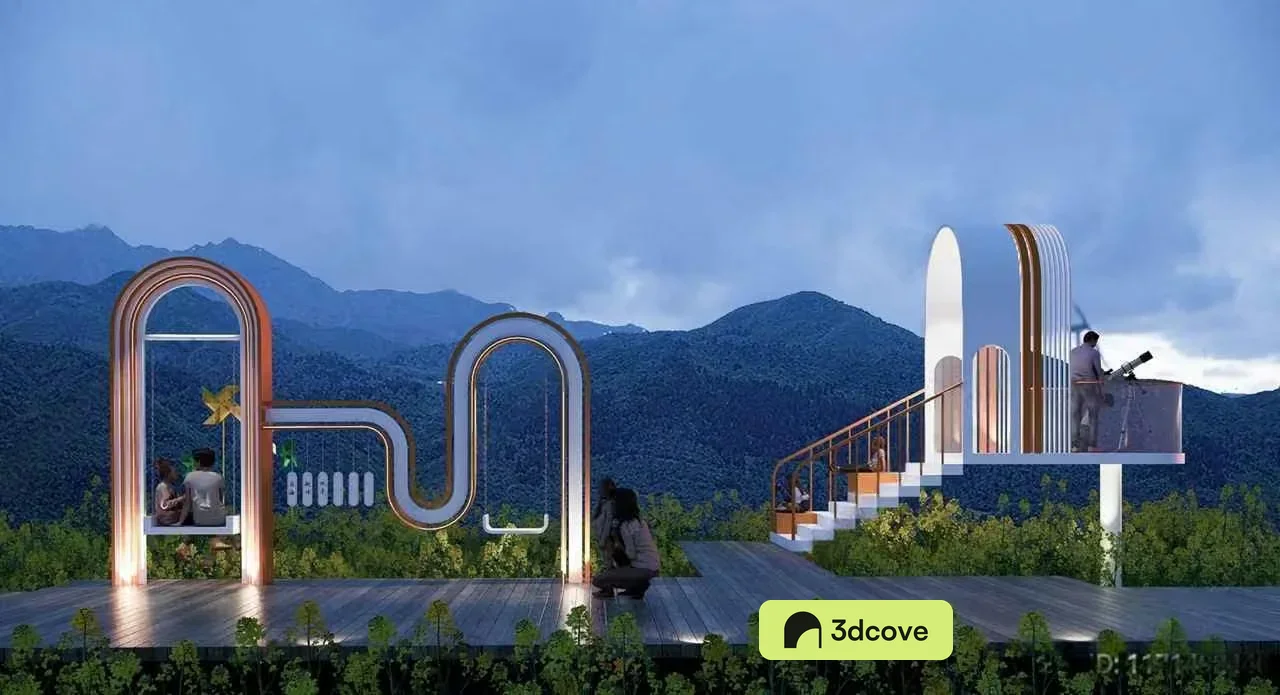 A Futuristic Outdoor Space