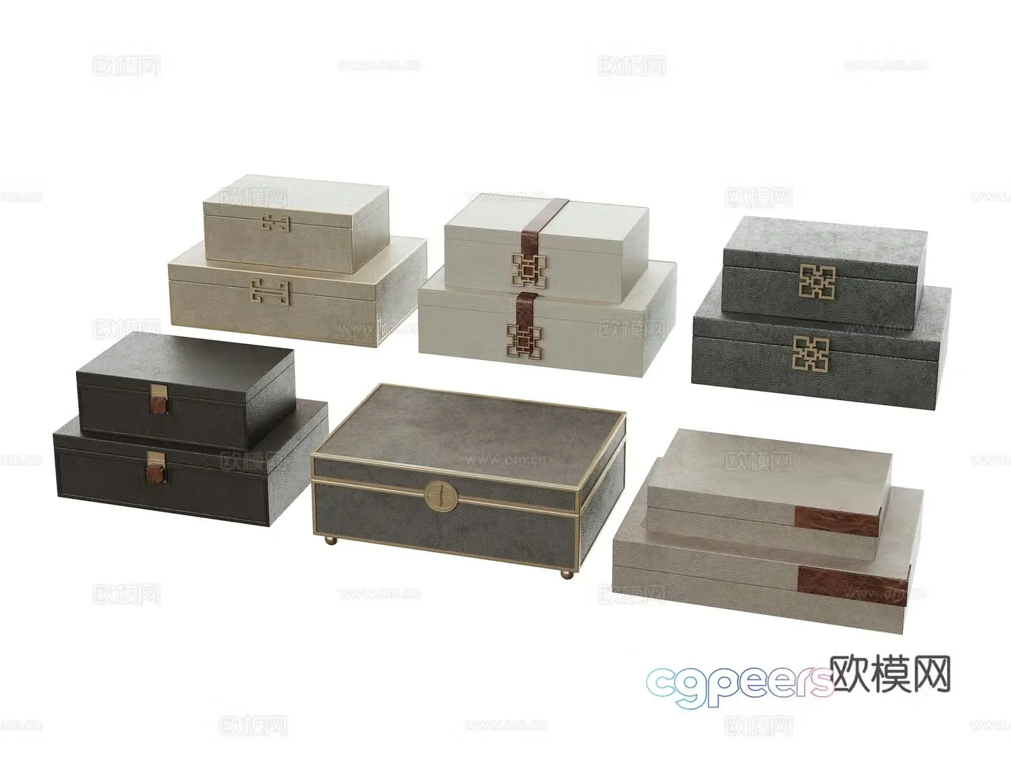 New Chinese jewelry box 3D model