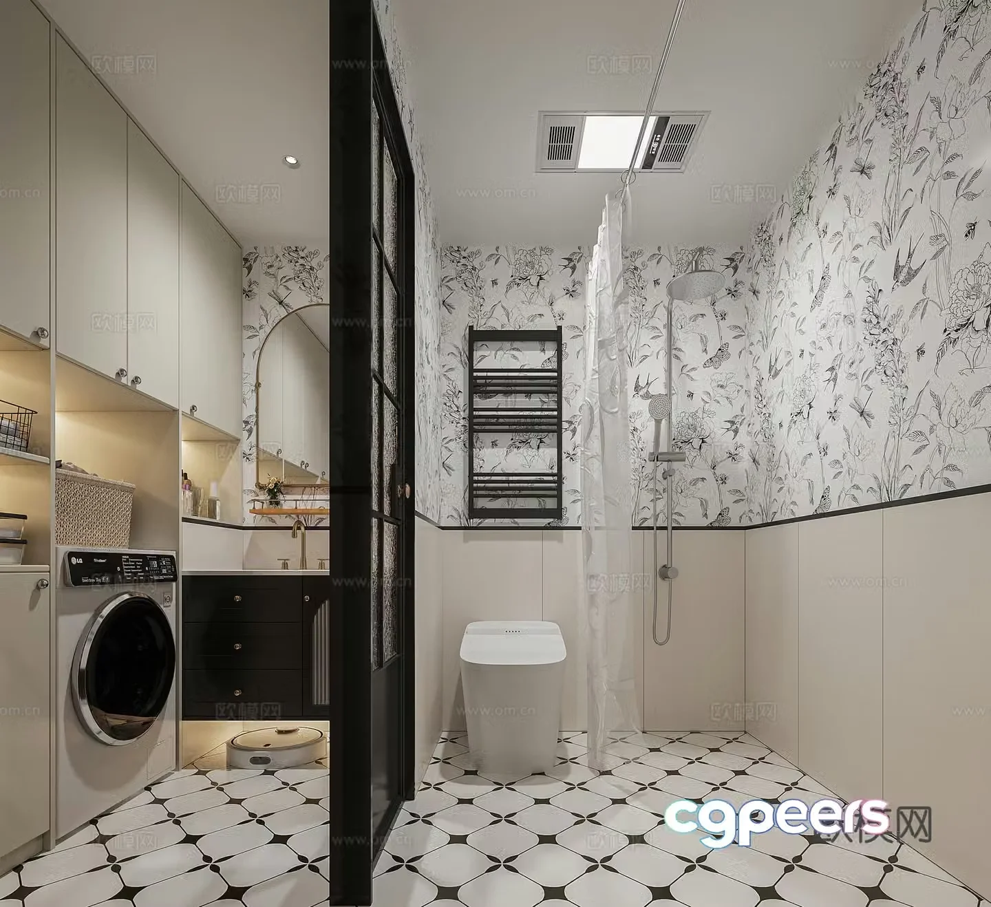 French bathroom 3d model