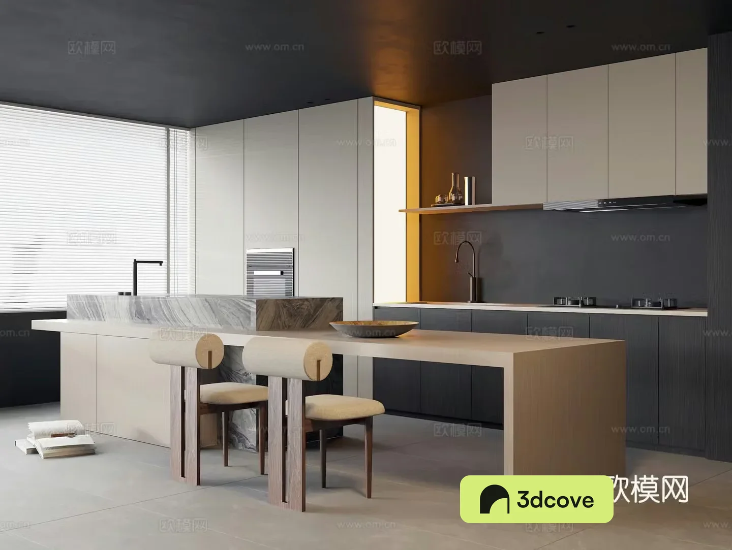 Modern island kitchen