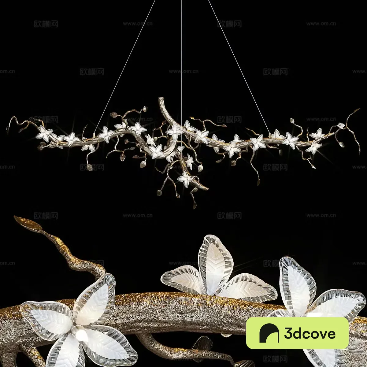 New Chinese craft chandelier branch decoration lamp
