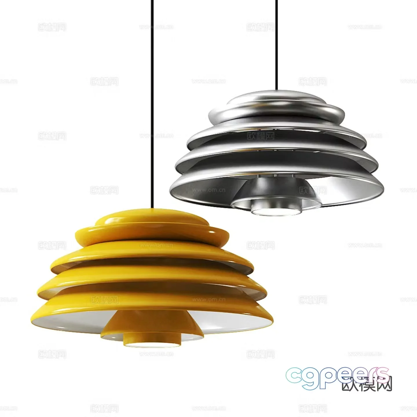 Creative chandelier restaurant chandelier 3d model