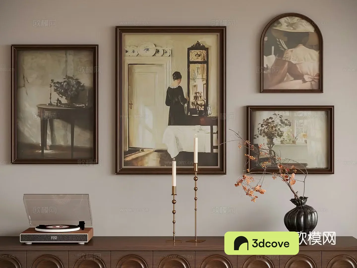 American combination painting figure painting decorative painting