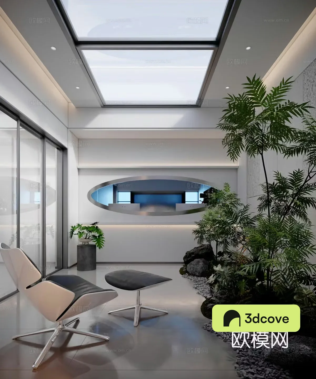 Modern landscape leisure area