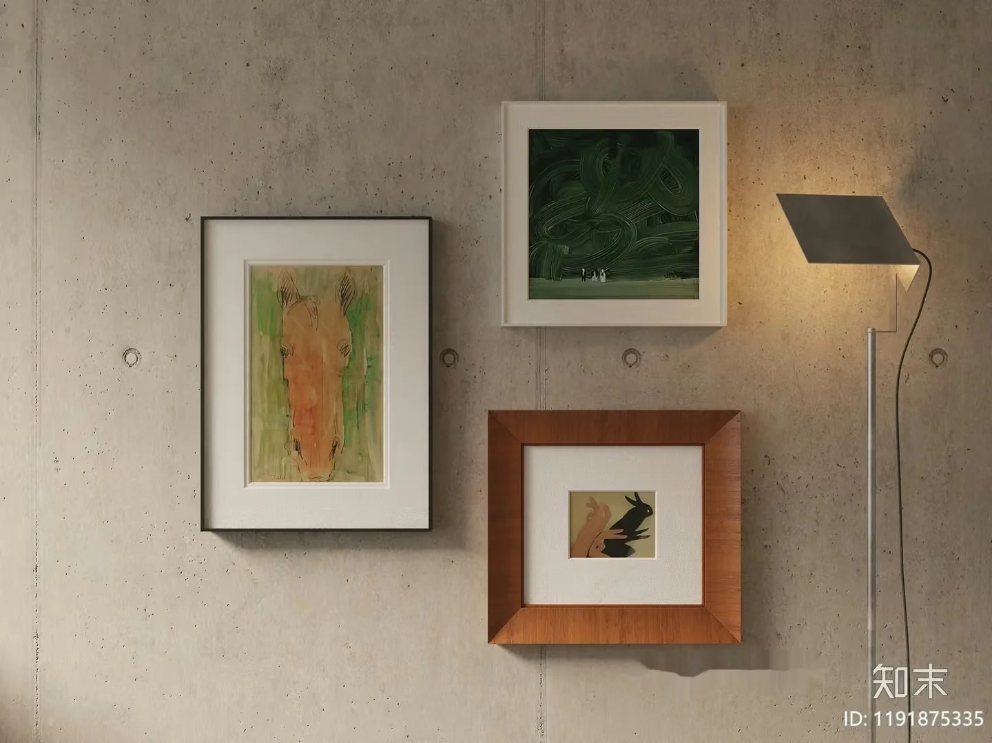 Three Framed Pictures 3D Model – 17812 – CORONA Render