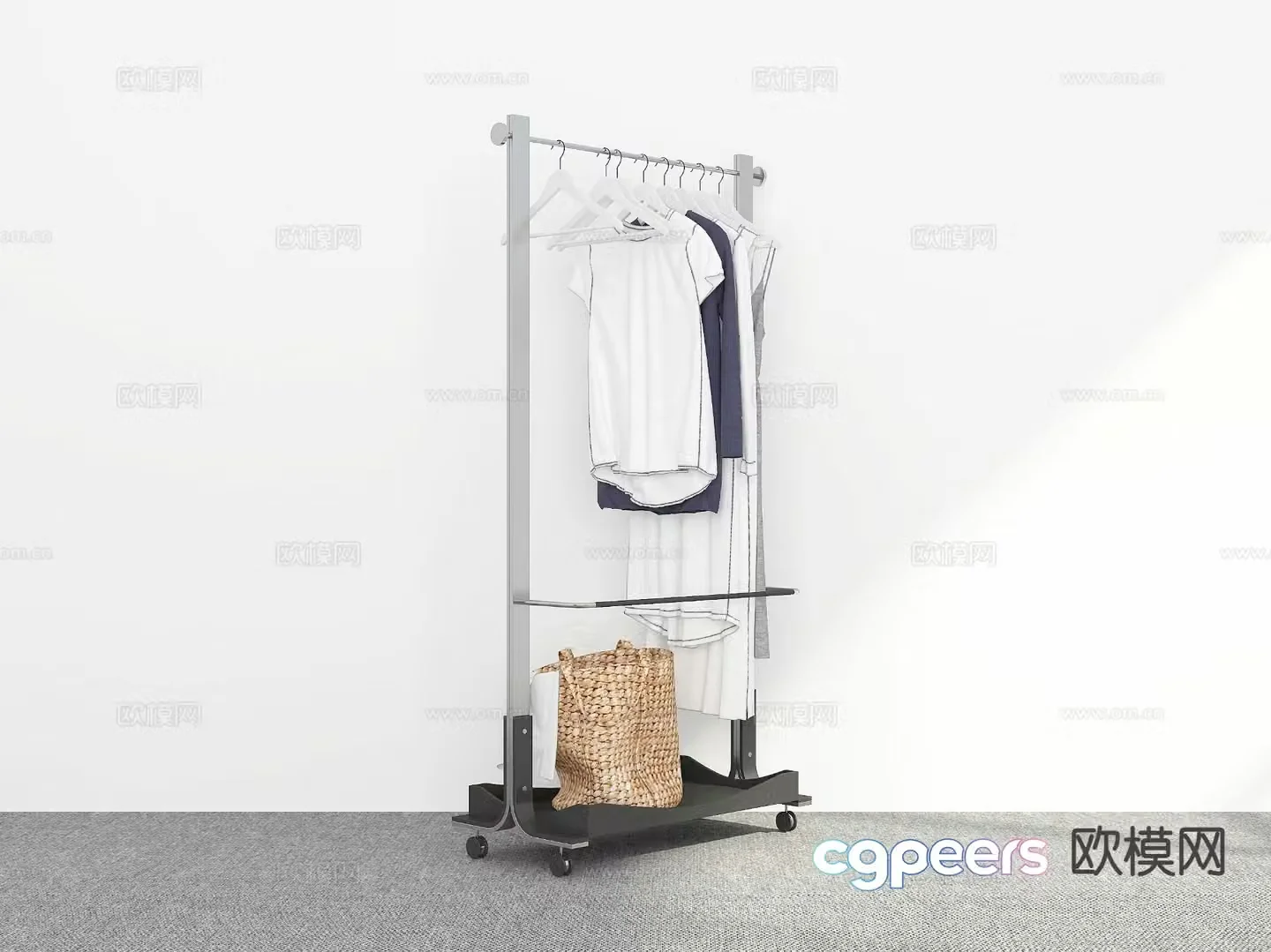 Clothes hanger mobile clothes hanger 3d model